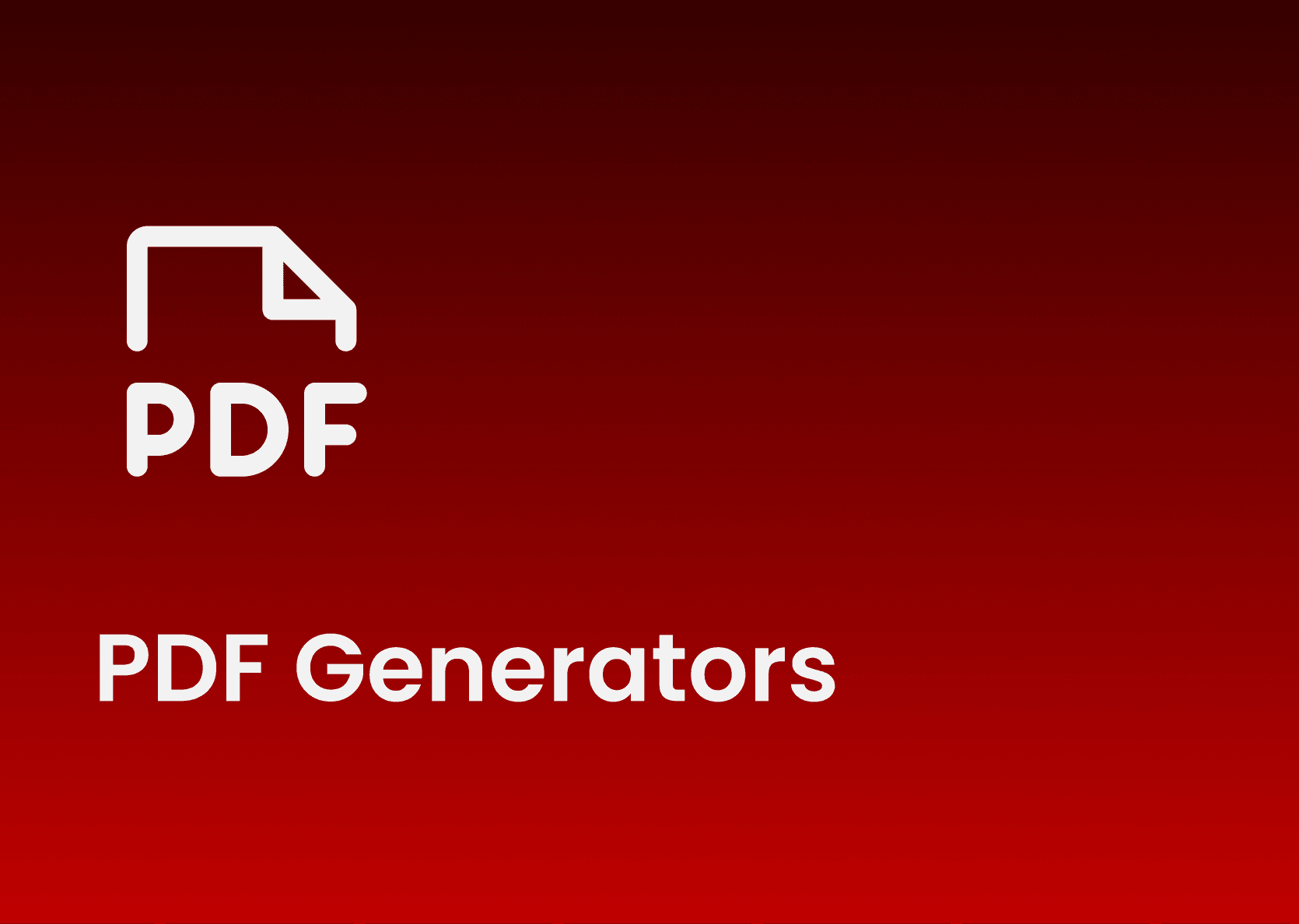 PDF Generators