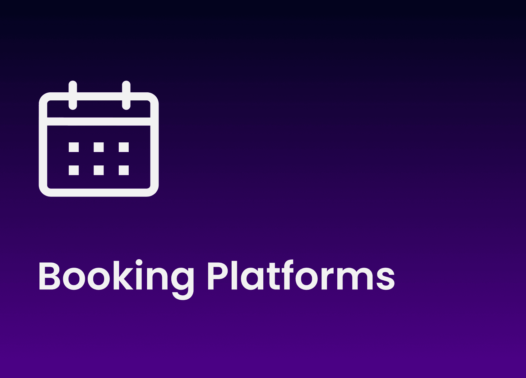 Booking Platforms